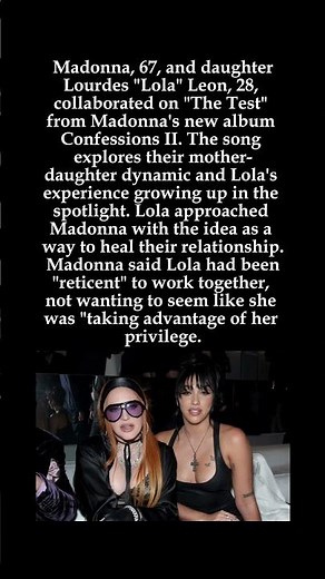 Madonna and Daughter Lourdes Leon Duet on The Test from Confessions II #Madonna#LourdesLeon#TheTest