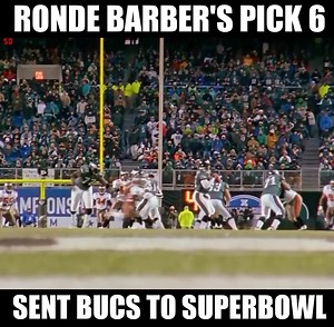 32K views · 205 reactions | Nick Perroni.... Ronde Barber's pick 6 in the NFC Championship game! Buccaneers advanced to the superbowl and won it all vs the Oakland Raider. #BountyDome | NFL Forever | Facebook