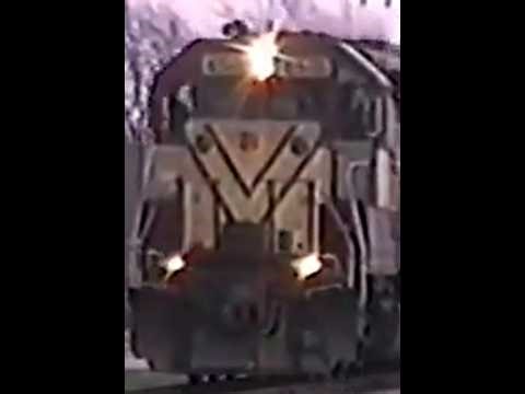 CCP coal train in emergency. No. 50. WC. CNW/UP/CCP power on grain/coal MTs. early 1990s.