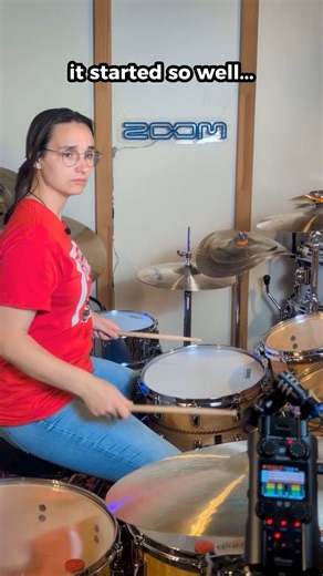 Drum demo gone wrong 💀 Ready to level up your drumming??? Drop a "COACH ME" in the comments for a free coaching call with a professional drum teacher. Let's make your drumming unstoppable! . #drumplayers #drums #drummersofig #drumlessons #drummergirls #drumteachers #bloopers | Love To Learn Drums