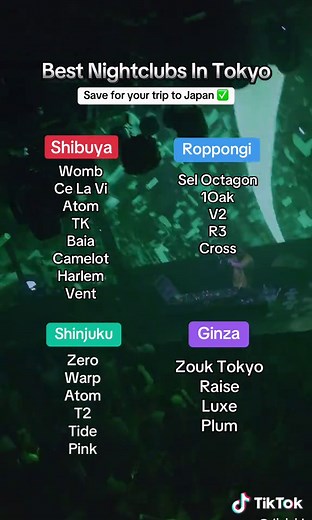 Explore the Best Nightclubs in Tokyo, Japan