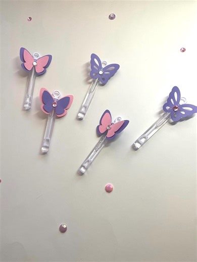 Butterfly Bubble Wands – Girl Party Favors, Princess Fairy Birthday Decor - Etsy
