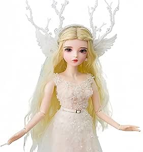 1/3 Bjd Doll 24 inch Anime Ball Joint Dolls Handmade Makeup Collectable Action Figure Home Desktop Decor and Gift Set (C)