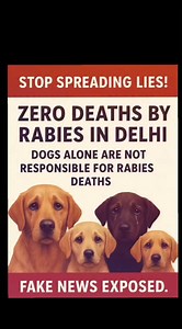🚨 FACTS vs FAKE NEWS 🚨 📊 Govt. of India data (IDSP/IHIP, Feb 2025) shows ZERO rabies deaths in many States of India. ❌ Yet, some individuals & vested groups keep spreading lies blaming dogs for rabies deaths. 👉 The Truth: • Rabies can spread through any mammal (cats, bats, monkeys, etc.) • Deaths happen mainly due to lack of timely vaccination in humans • Official data does NOT differentiate between pet dogs, community dogs, or other animals — targeting street dogs is baseless 😢 Dog bite nu
