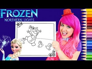 Coloring Frozen Olaf & Snowgies Coloring Book Page Prismacolor Pencils | KiMMi THE CLOWN