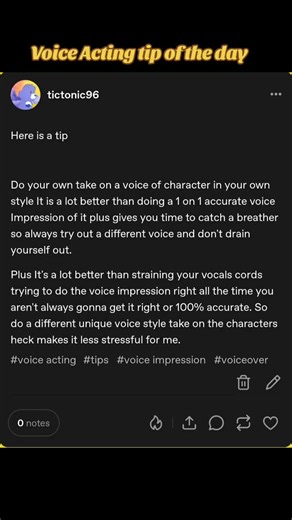 Voice Impressions/Voice Acting Tip #voiceover #voiceoverartist #voiceacting