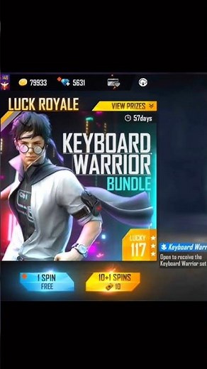 Keyboard Warrior Bundle Was So Good! 😻 #shortsfeed #freefire