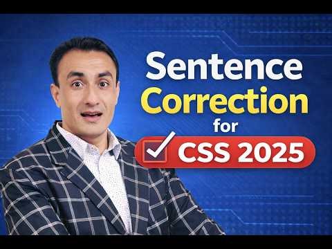 Sentence Correction CSS 2025 l CSS & PMS Preparation l #englishwithjamil