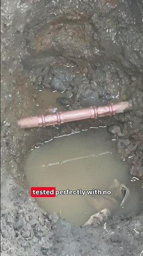 Leaking water service line in yard - repair using M12 Copper ProPress tool #propress #diy #plumbing