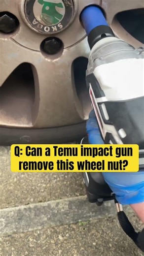 Can a Temu impact gun remove a car wheel nut experiment.
