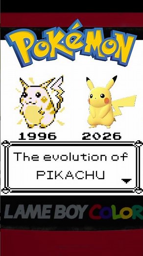 The evolution of Pikachu in Pokemon 1996-2026 #evolution #pokemon #shorts