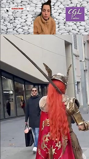 The red haired model's extraordinary costume fashion walk #fashion #fyp