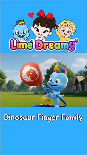 🦖 Dino Finger Family Song | T-Rex Roar! 🖐️ Dinosaur Song for Kids | Lime Dreamy