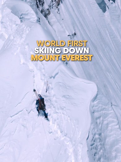 🚨 WORLD'S FIRST ALERT 🚨 to the top of the world and back 🏔️ Andrzej Bargiel 🇵🇱 just made history with the first full ski descent of Mt. Everest with no bottled oxygen ⛷️ 📍: @redbullpolska #redbull #givesyouwiiings #energydrink #skiing #worldfirst