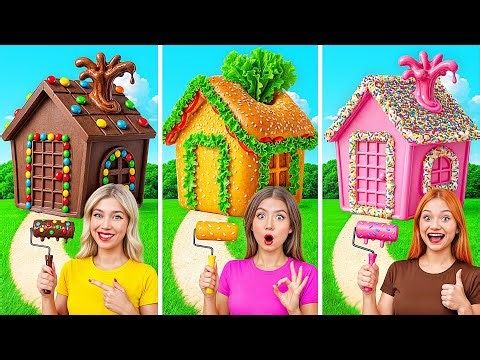One Colored House Challenge | Funny Situations and Fails by Candy DO