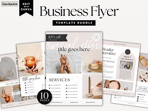 Editable Business Flyer Bundle Templates: Canva Modern Marketing Bundle (instant Download) - Etsy