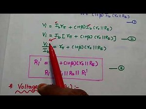 Small Signal Analysis of CC Amplifier - Emitter Follower - Common Collector