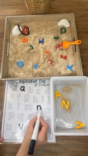 🔤 Comment "PIRATE BINDER" to grab this hands-on Alphabet Sensory Bin and more from the Pirate Activities Binder! Perfect for summer learning that feels like play, this activity builds: 🧠 Letter recognition 👋 Fine motor skills 🎯 Focus engagement through sensory play Just scoop, search, and learn—it’s everything you love about sensory bins with real skill-building built in! | Planning Playtime - Learning Through Play