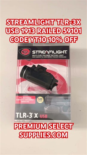 STREAMLIGHT TLR-3X USB 1913 RAILED COMPACT & SUBCOMPACT MOUNTED LIGHT 500 LUMENS PART #59101