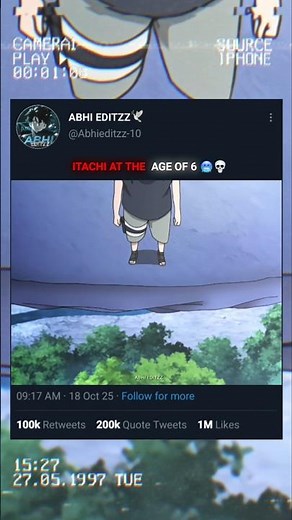 ITACHI AT THE AGE OF 6🥶💀