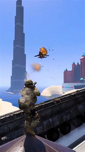 Solo Soldier Destroys Fighter Jet gtav ep489 #shorts #short