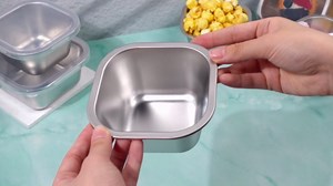 6 Pcs Stainless Steel Food Storage Containers with Lids Metal Lunch Bento Box Reusable Stackable Meal Prep Container for Kitchen Picnic Travel Dishwasher Safe (13.5 oz)