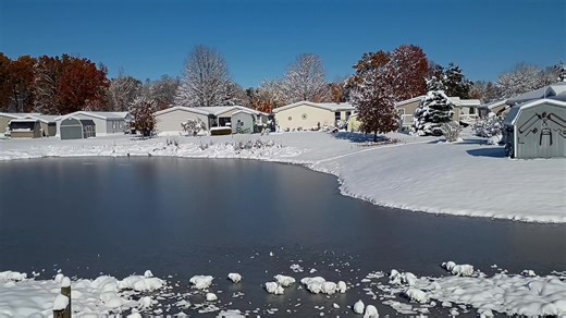Last night's snow. | Silverbrook Manufactured Housing Community
