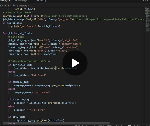 #python #learning #projects #internship #jobscraper #github | Laiba Ashar Malik
