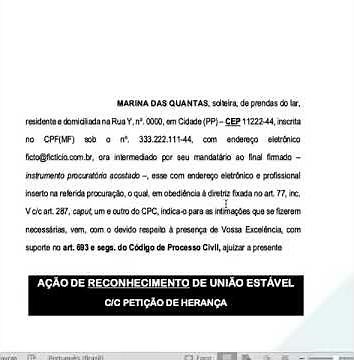 Ação Reconhecimento União Estável Post Mortem