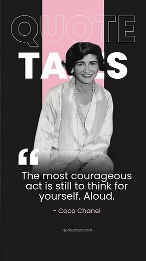 Coco Chanel Inspirational Quote