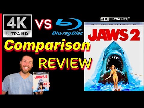 JAWS 2 4K UltraHD Blu Ray Review with Exclusive 4K vs Blu ray image comparisons analysis & unboxing