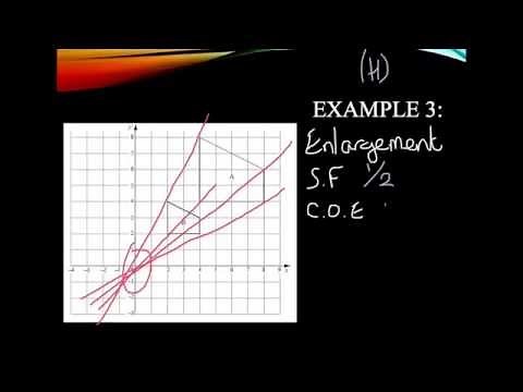 GCSE Transformations - enlargements. Positive, negative and fractional scale factors.