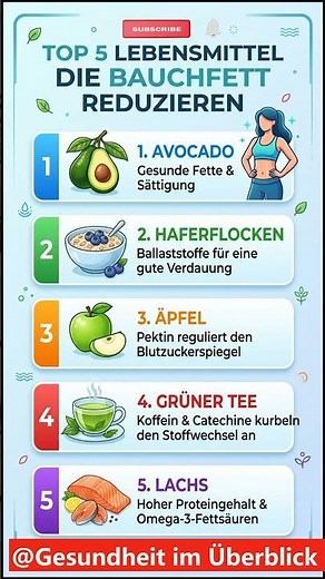 Bauchfett verlieren: Diese 5 Lebensmittel sind echte Gamechanger! 🥑 (Nummer 4 wird dich überraschen)