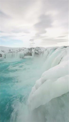 Icy Blue Waterfall | Peaceful Nature Short