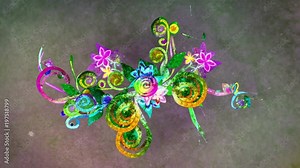 The Female Brain: Growing flowers and vines inside a woman's head - representing ideas, inspiration, creativity and other thought processes in the female brain. In 4K and HD.