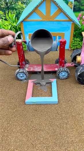 Concrete Pouring for Pillar Base with Steel Frame | Satisfying Build Process #shorts