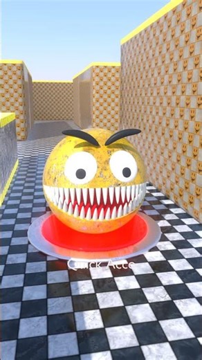 Robot Pacman vs Red Button #Shorts