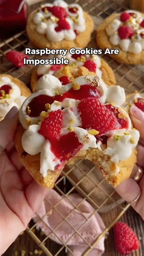 Raspberry Cream Cookies 🍪🍓