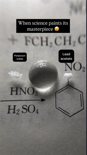Chemical Reaction In A Water Drop