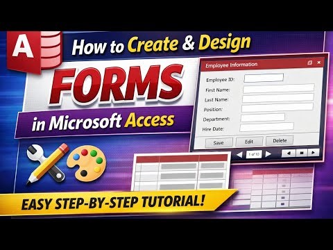 How to Create & Design Forms in Microsoft Access | Step-by-Step Tutorial ‪@TechPcMind-b2h‬