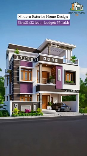 Modern Village House Design | 31x32 Feet Beautiful Exterior Home Design | Budget 55 Lakh