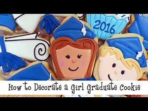 How to Decorate a Girl Graduate Cookie
