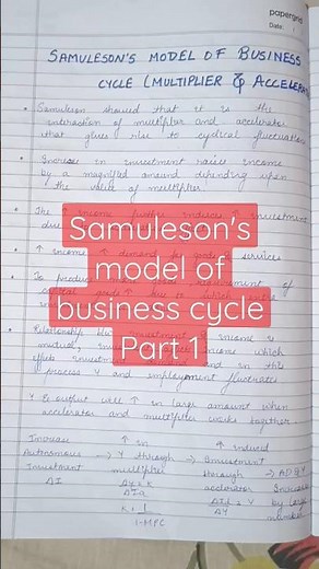 Samuelson's model of business cycle|Business cycle|Macroeconomic #economics#education #macro#study