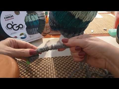 Caron Knit Hat on the go Tutorial - O Go