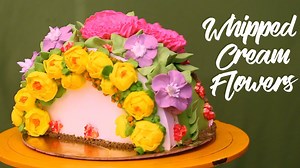 Learn strokes to make Whipped Cream Flowers. 4 Flowers are covered in this video Video turorial on basics of making whipped cream flowers - https://youtu.be/W-xZFs-W14E | AnyBody Can Cook Dishes