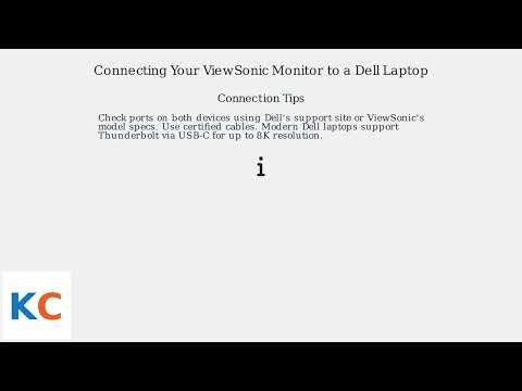 How to Connect ViewSonic Monitor to a Dell Laptop – USB-C/HDMI/DP & Extend Display