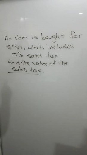 How to calculate sales tax, VAT or GST using the unitary method when included in sale price