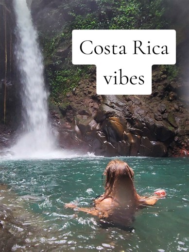 sorry to be basic but bring me back 🌿 #costarica #waterfall #travel #nature