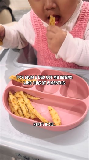 AVYA on Instagram: "P.S.- I don’t eat all my meals like this everyday 😅 But we’re making progress 🤭 Mum is making Solids ‘less complicated’ by trying some of her tricks. RULE NO. 1 NO PUREES. No blender was used, to create any of my meals and as hard as it was for me to accept all these textures after loving my milk for all those months, I finally understood what mum was trying to do. To start the solids journey, she purchased a steamer and a food masher. She would steam foods and mash them, w