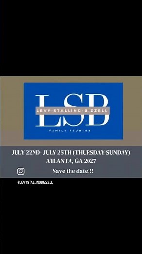 Levy-Stalling-Bizzell Family Reunion 2027 Atlanta